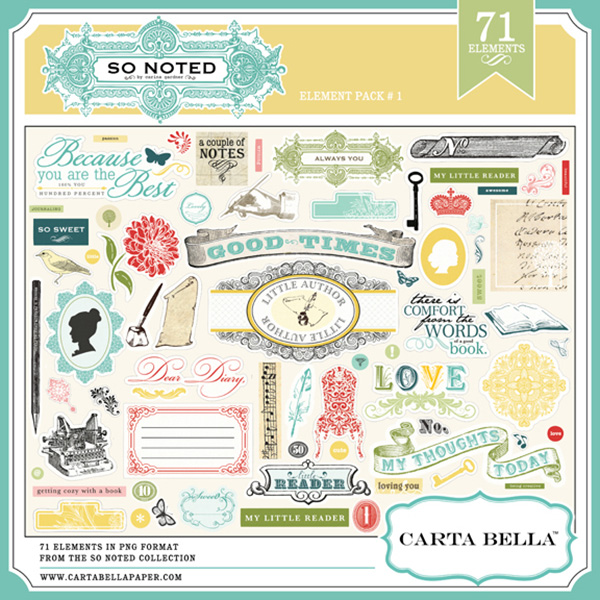 Carta Bella So Noted Digital Element Pack